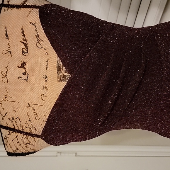 Trixxi Medium Party Dress. Burgundy Shine. - Picture 3 of 13